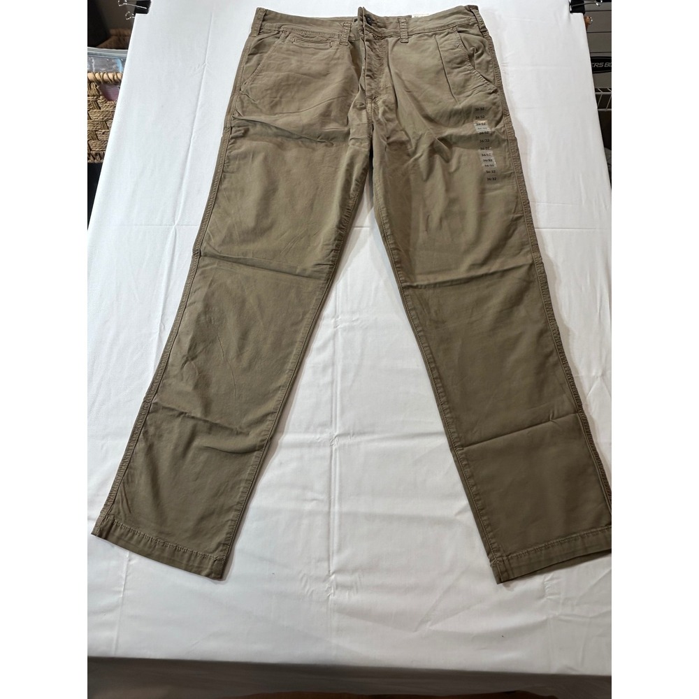 American Eagle Ne(x)t Level Flex Original Straight Khaki Pants 36x32 Tan Chinos